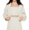 Cossac Crop Jacket In Ecru In White