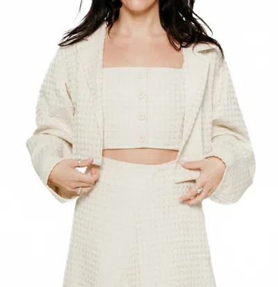 Cossac Crop Jacket In Ecru In White