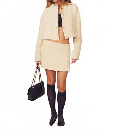 Cossac Organic Cotton Crop Jacket In Oat In Beige