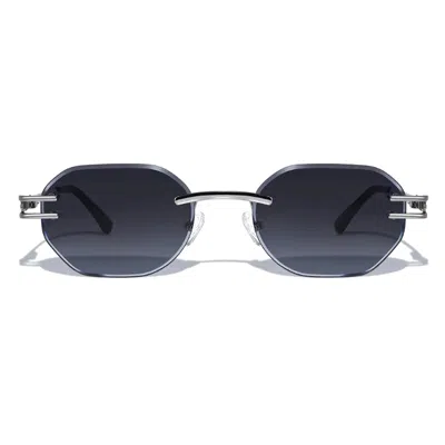 Cossino Men's Black Emil Metal Frameless Sunglasses