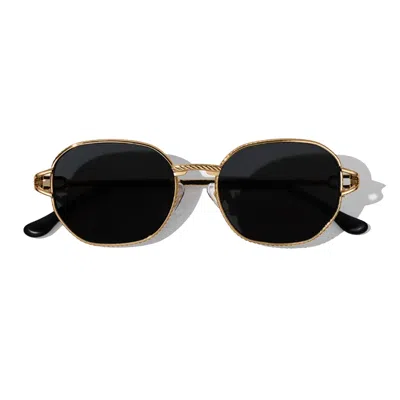Cossino Men's Gold / Black Maitre Metal Sunglasses In Brown