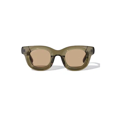 Cossino Women's Gold / Green Alondo Champagne Acetate Wayfarer Sunglasses