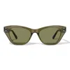 Cossino Women's Green Belize Gato Acetate Sunglasses In Green