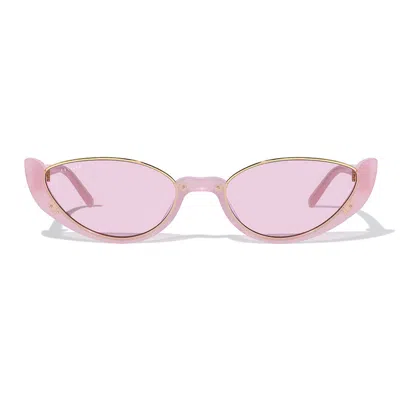 Cossino Women's Monaco Amor Pink Cat Eye Sunglasses