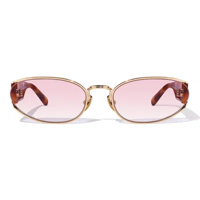 Cossino Women's Monaco Bisou Pink Tortoiseshell Sunglasses