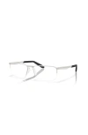 Costa 57mm Rectangle Optical Glasses In Silver