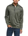Costa Apparel Harbor 1/4-zip Fleece Pullover In Green