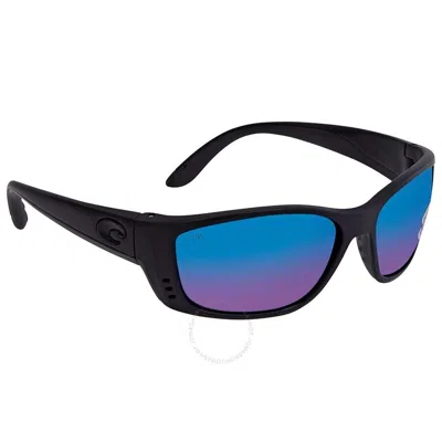 Pre-owned Costa Del Mar 01 Obmglp Fisch Sunglasses Blue Mirror 580g Polarized 64mm