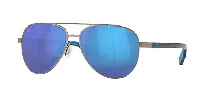 Pre-owned Costa Del Mar 06s 4002 Peli 289 Brushed Gunmetal Blue 400211 Sunglasses