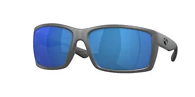 Pre-owned Costa Del Mar 06s 9007 Reefton 98 Matte Gray Blue Mi 900714 Sunglasses