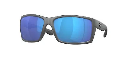 Pre-owned Costa Del Mar 06s 9007 Reefton 98 Matte Gray Blue Mir 900733 Sunglasses