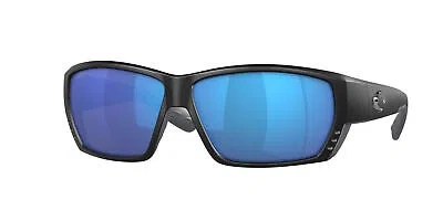 Pre-owned Costa Del Mar 06s 9009 Tuna Alley 11 Matte Black Blu 900927 Sunglasses In Blue