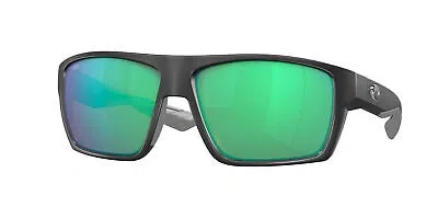 Pre-owned Costa Del Mar 06s 9045 Bloke 124 Matte Black Matte Gr 904510 Sunglasses In Green