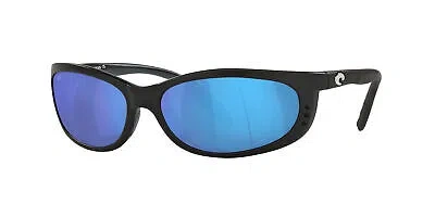 Pre-owned Costa Del Mar 06s 9058 Fathom 11 Matte Black Blue Mir 905810 Sunglasses