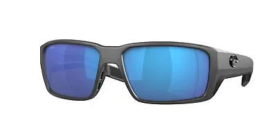 Pre-owned Costa Del Mar 06s 9079 Fantail Pro 98 Matte Gray Blue 907909 Sunglasses