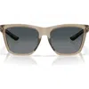 Costa Del Mar 57mm Polarized Rectangular Sunglasses