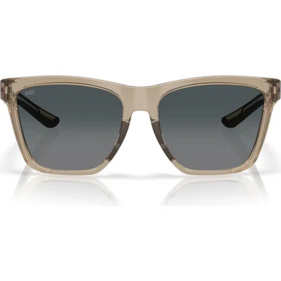Costa Del Mar 57mm Polarized Rectangular Sunglasses In Gray