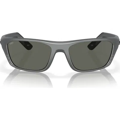 Costa Del Mar 57mm Polarized Rectangular Sunglasses In Gray
