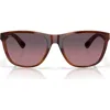 Costa Del Mar 57mm Polarized Rectangular Sunglasses In Tortoise/rose Gradient 580g