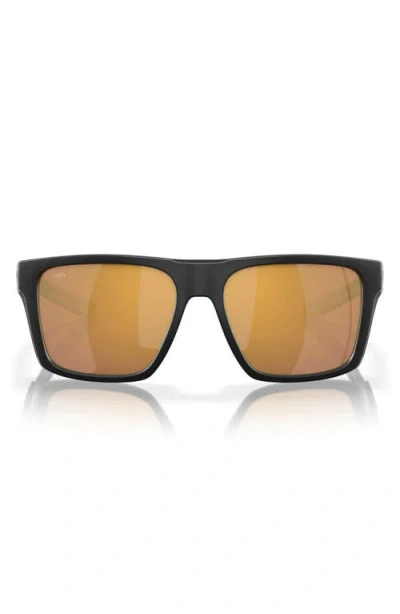 Costa Del Mar 57mm Polarized Square Sunglasses In Black