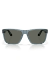 Costa Del Mar 59mm Polarized Rectangular Sunglasses In Blue