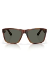 Costa Del Mar 59mm Polarized Rectangular Sunglasses In Tortoise/gray 580g