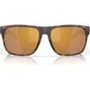 Costa Del Mar 59mm Polarized Square Sunglasses In Matte Tortoise/gold 580g