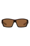 Costa Del Mar 62mm Oversize Sunglasses In Brown