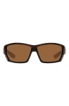 Costa Del Mar 62mm Oversize Sunglasses In Tortoise/2.5 Lens Power