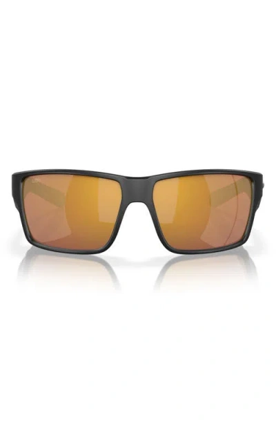 COSTA DEL MAR COSTA DEL MAR 63MM MIRRORED POLARIZED OVERSIZE SQUARE SUNGLASSES