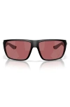 Costa Del Mar 64mm Polarized Rectangular Sunglasses