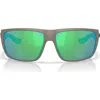 Costa Del Mar 64mm Polarized Rectangular Sunglasses In Gray