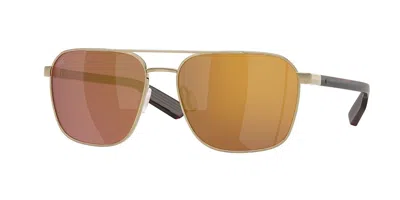 Costa Del Mar 6s4003 Wader Polarized 400326 Occhiali Da Sole Oro Per Uomo In Green