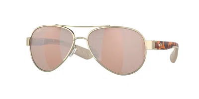 Costa Del Mar 6s4006 Loreto Polarized 400612 Occhiali Da Sole Oro Per Uomo In Gold