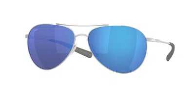 Costa Del Mar 6s6003 Piper Polarized 600320 Occhiali Da Sole Argentati Per Uomo In Blue
