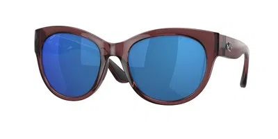 Costa Del Mar 6s9011 Maya Polarized 901106 Men's Sunglasses Burgundy Size 55 In Brown