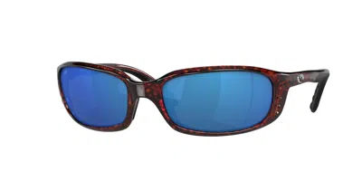 Costa Del Mar 6s9017 Brine Polarized Br 10 Obmp Occhiali Da Sole Tartarugatishell Per Uomo In Brown