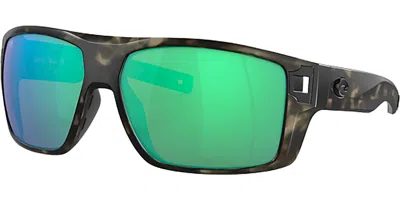 Costa Del Mar 6s9034 Diego Polarized 903429 Men's Sunglasses Tortoiseshell Size 62 In Black