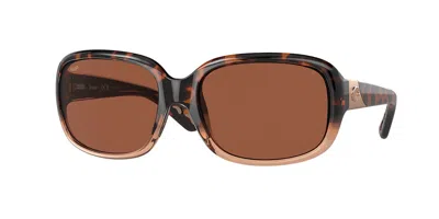 Costa Del Mar 6s9041 Gannet Polarized 904103 Occhiali Da Sole Tartarugatishell Per Donna In Brown