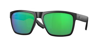 Costa Del Mar 6s9050 Paunch Xl Polarized 905002 Occhiali Da Sole Neri Per Uomo In Green