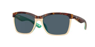 Costa Del Mar 6s9053 Anaa Polarized 905302 Women's Sunglasses White Size 55 In Brown