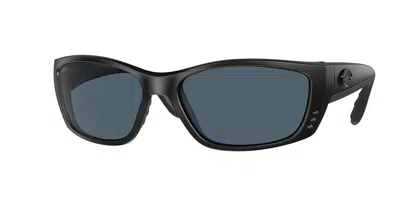 Costa Del Mar 6s9054 Fisch Polarized 905401 Men's Sunglasses Black Size 64 In Blackout