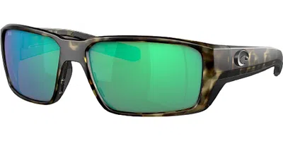 Costa Del Mar 6s9079 Fantail Pro Polarized 907907 Men's Sunglasses Tortoiseshell Size 60 In Green
