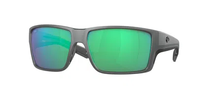 Costa Del Mar 6s9080 Reefton Pro Polarized 908008 Occhiali Da Sole Grigi Per Uomo In Green