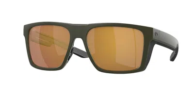 Costa Del Mar 6s9104 Lido Polarized 910417 Occhiali Da Sole Verdi Per Uomo In Black