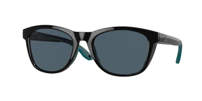 Costa Del Mar 6s9108 Aleta Polarized 910806 Occhiali Da Sole Neri Per Donna In Black