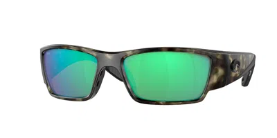 Costa Del Mar 6s9109 Corbina Pro Polarized 910909 Occhiali Da Sole Tartarugatishell Per Uomo In Green