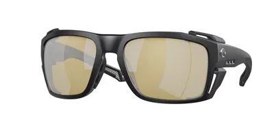 Costa Del Mar 6s9111 King Tide 8 Polarized 911105 Occhiali Da Sole Neri Per Uomo In Brown