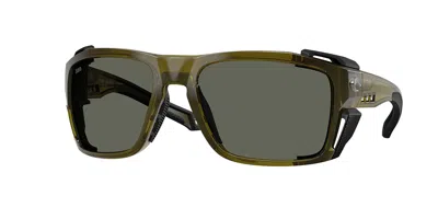 Costa Del Mar 6s9111 King Tide 8 Polarized 911107 Occhiali Da Sole Verdi Per Uomo In Green