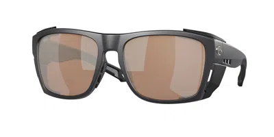 Costa Del Mar 6s9111 King Tide 8 Polarized 911203 Occhiali Da Sole Neri Per Uomo In Brown